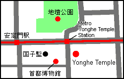 Map of Yonghe Temple