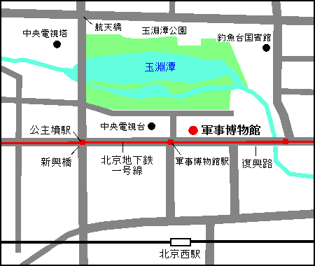 軍事博物館の地図
