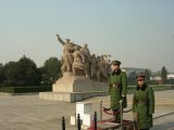 Guard soldier and statue